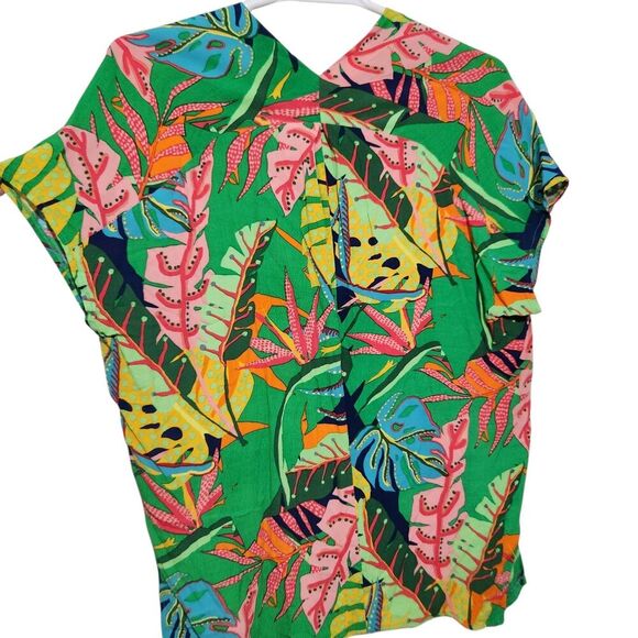 Karlie Top For Women Size Small Tropical Hawaiian Shirt Relax Fit - Picture 5 of 12